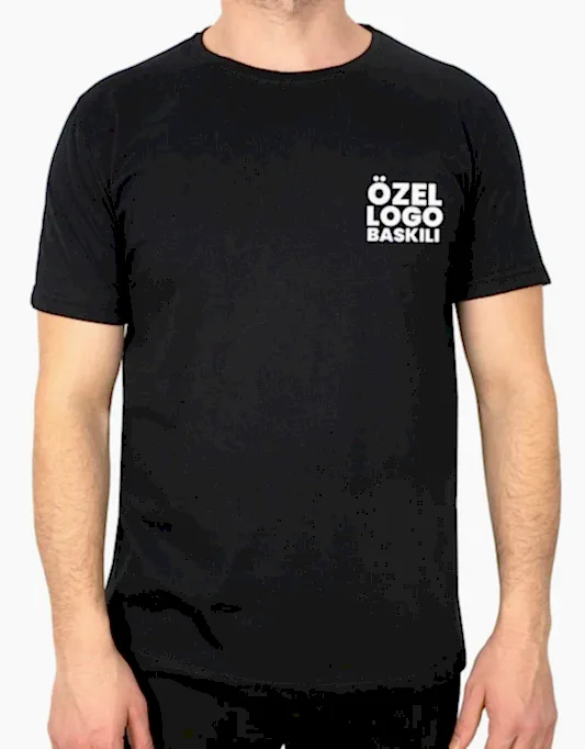 Basic T-shirt Siyah - Baskılı - Ürün Önizleme | istetisort