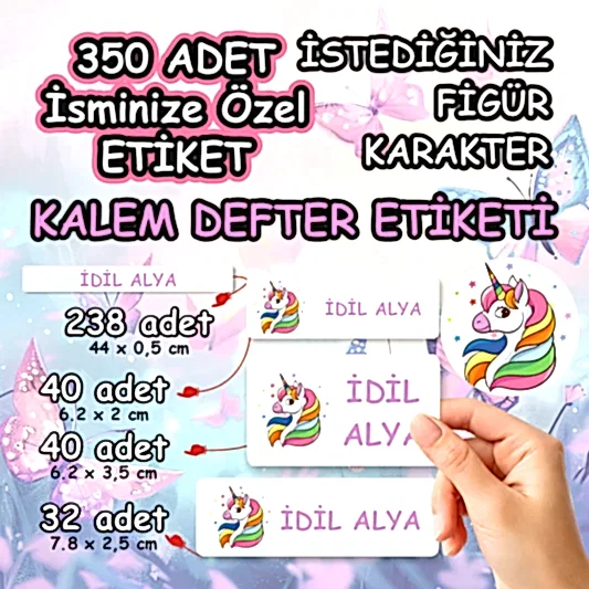 Okul Sticker & Etiket |Kişiye Özel Okul Etiketi | İsimli Sticker & Etiket