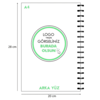 Kuşe Metal Spiralli Defter - Özel Baskılı