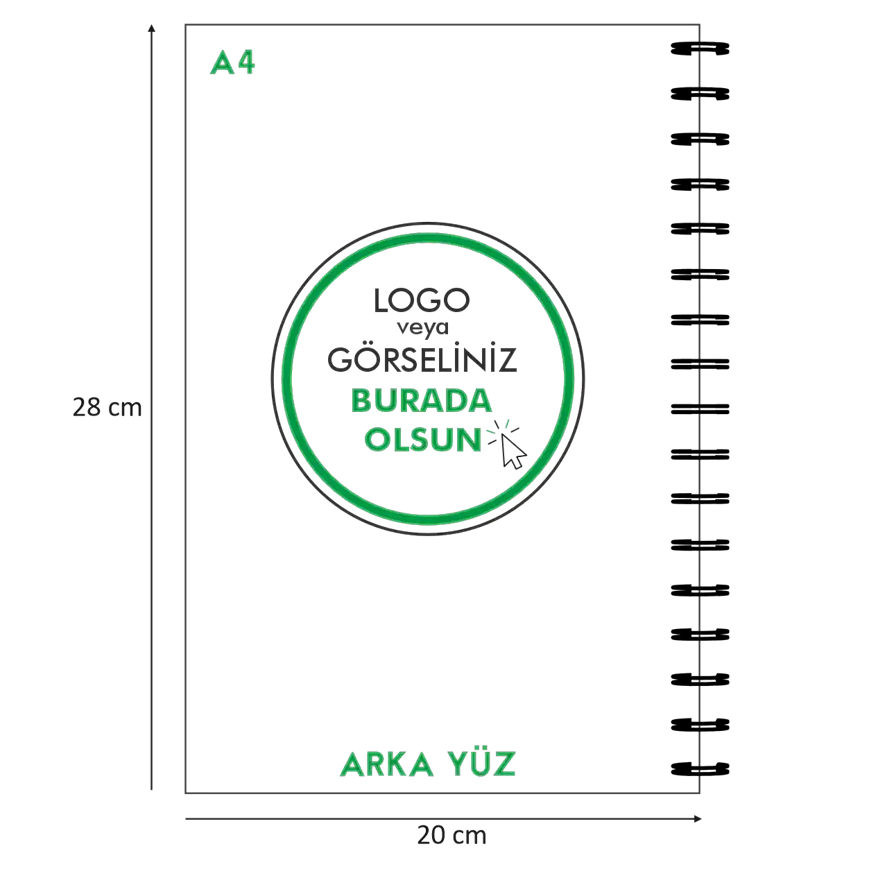 Az adetli kraft kapaklı spiralli defter, günlük kullanım için ideal. Şık metal spiral mekanizma ve kaliteli sayfalarla uzun süre kullanım sağlar.

