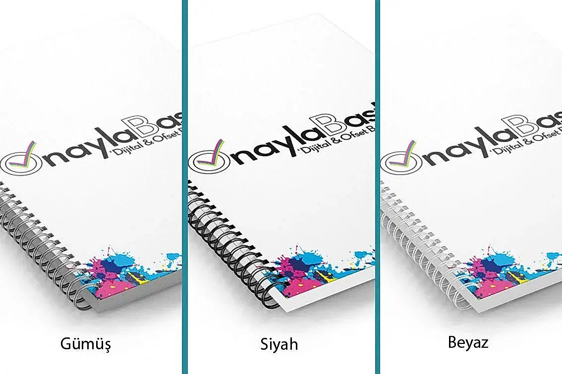 Az adetli kuşe metal spiralli defter, kurumsal tasarımla firmaların marka kimliğini yansıtır. Şık ve profesyonel bir defter seçeneği.