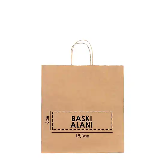 Kraft Kağıt Çanta İçten Burgu Saplı - 27x15x30 cm (Özelleştirilebilir)