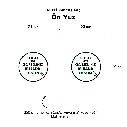 Cepli Dosya ( A4) – Logo Baskılı Karton Sunum Dosyası - Detay Görünüm | Onaylabastır