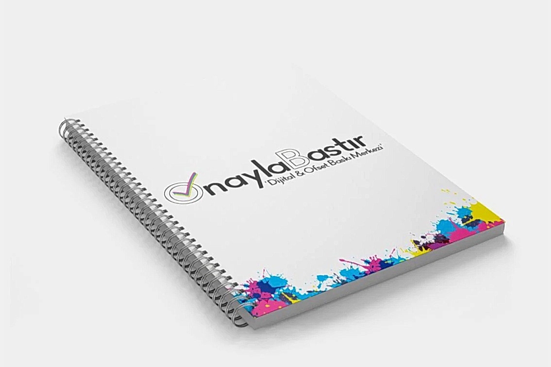 Çok adetli kuşe metal spiralli defter, firma logolu özel baskı ile ofis kullanımına ve promosyon amaçlı kullanıma uygun.

