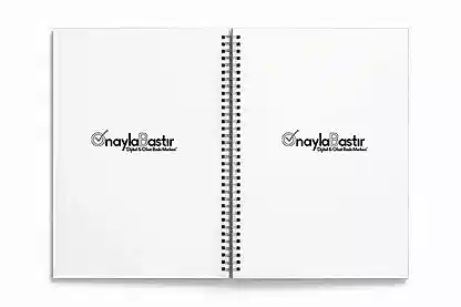 Çok adetli kuşe metal spiralli defter, özel baskı teknolojisiyle üretilir. Firma logolu defterler, büyük siparişlerde ekonomik fiyatlarla.