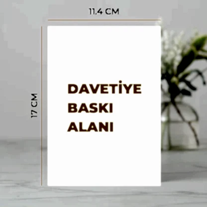 Davetiye  -  Özel Tasarım Baskılı - Görünüm 6 | onaylabastir