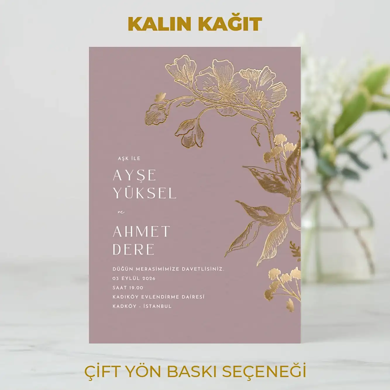 Davetiye - Özel Tasarım Baskılı - Görünüm 5 | onaylabastir