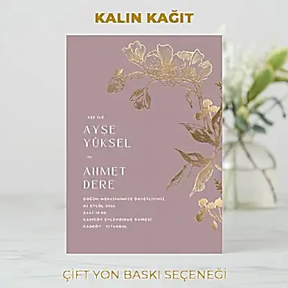 Davetiye  -  Özel Tasarım Baskılı - Görünüm 5 | onaylabastir