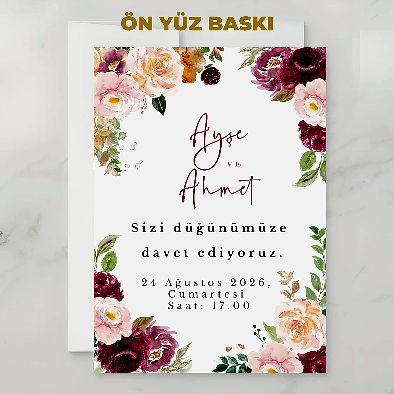 Davetiye - Özel Tasarım Baskılı - Görünüm 7 | onaylabastir