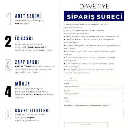 Davetiye sipariş süreci rehberi