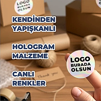 Yuvarlak Hologram Sticker | Logo Baskılı Etiket