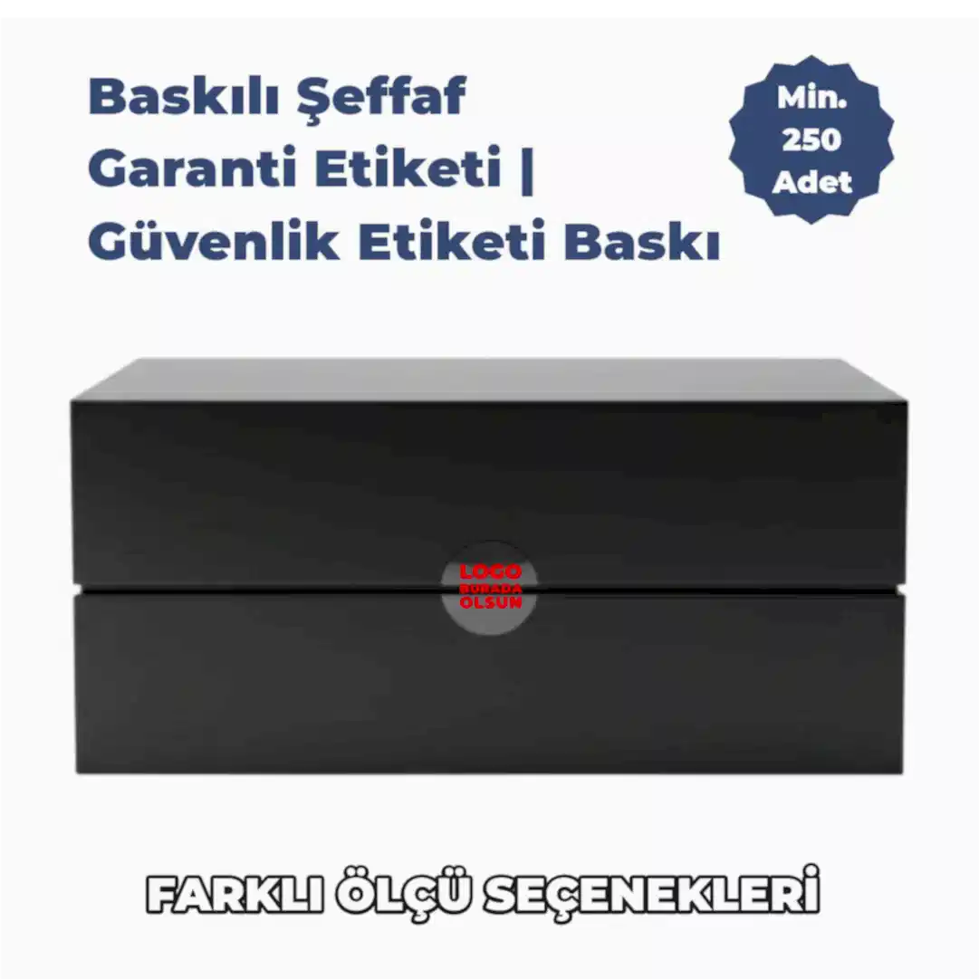 Baskılı Şeffaf Garanti Etiketi | Güvenlik Etiketi Baskı - Ürün Önizleme | onaylabastir