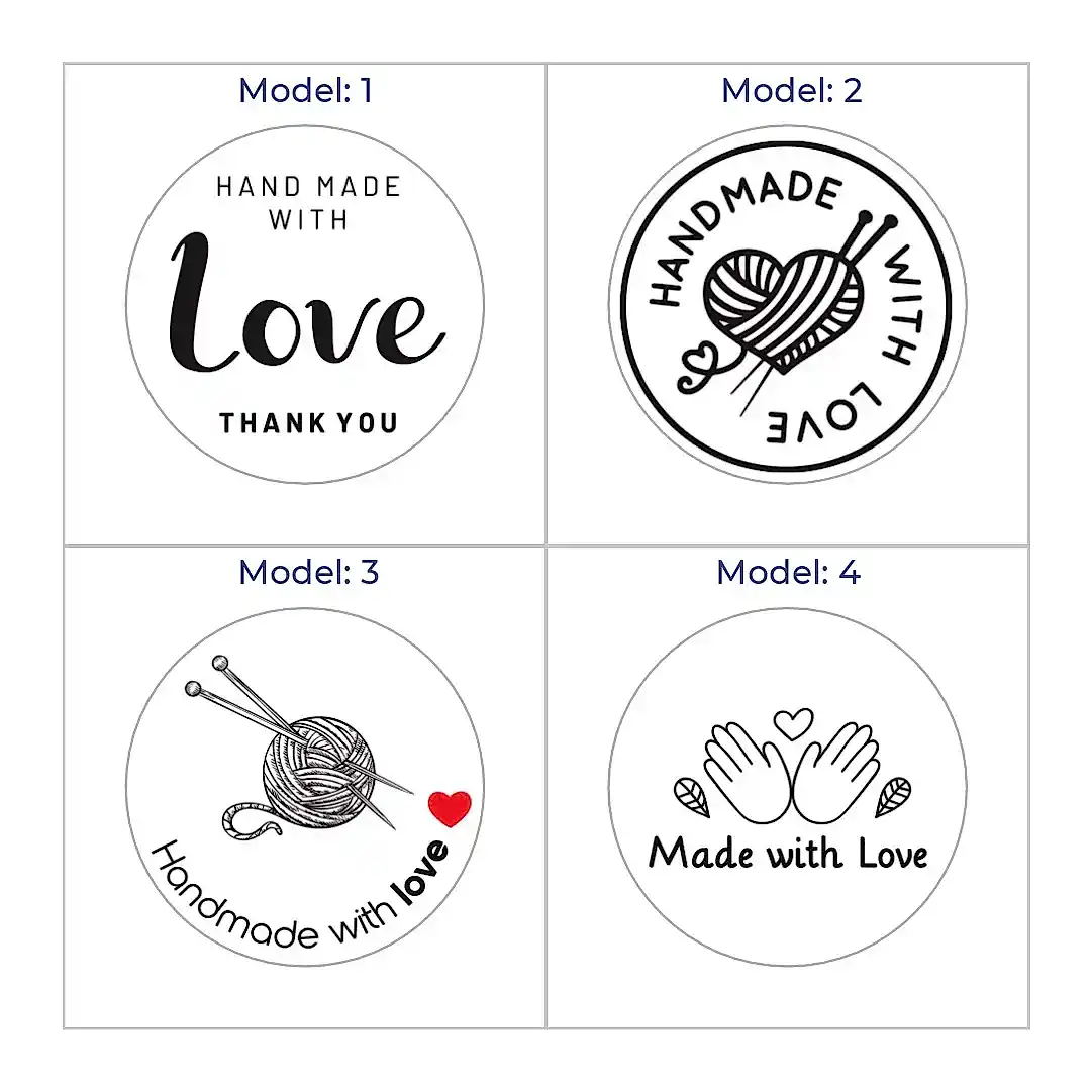 Hazır Model Hand Made Sticker & Etiket  | Yuvarlak · Kuşe Kağıt