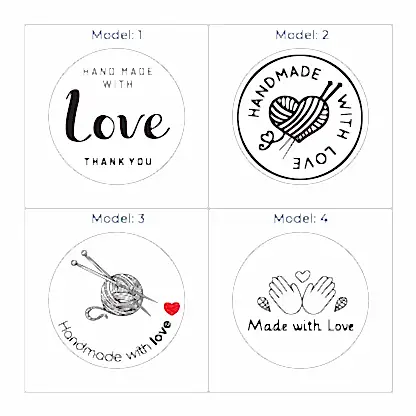 Hazır Model Hand Made Sticker & Etiket  | Yuvarlak · Kuşe Kağıt