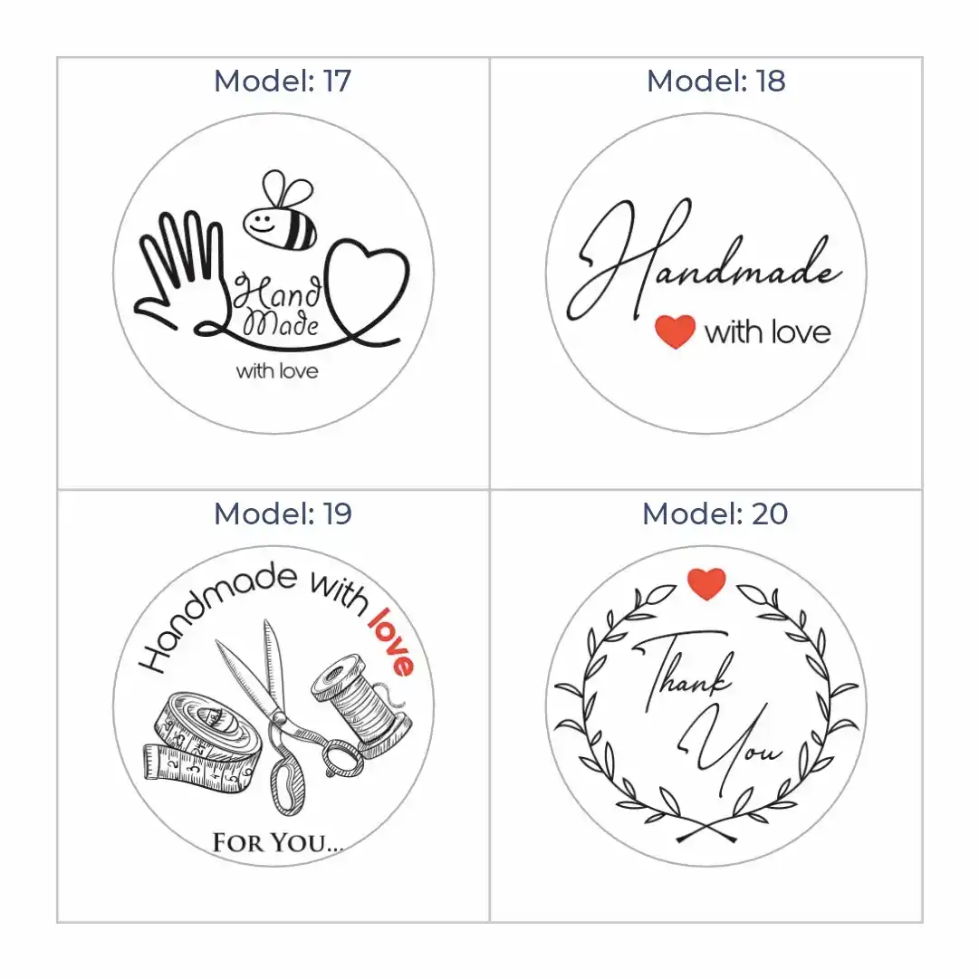 Hazır Model Hand Made Sticker & Etiket  | Yuvarlak · Kuşe Kağıt