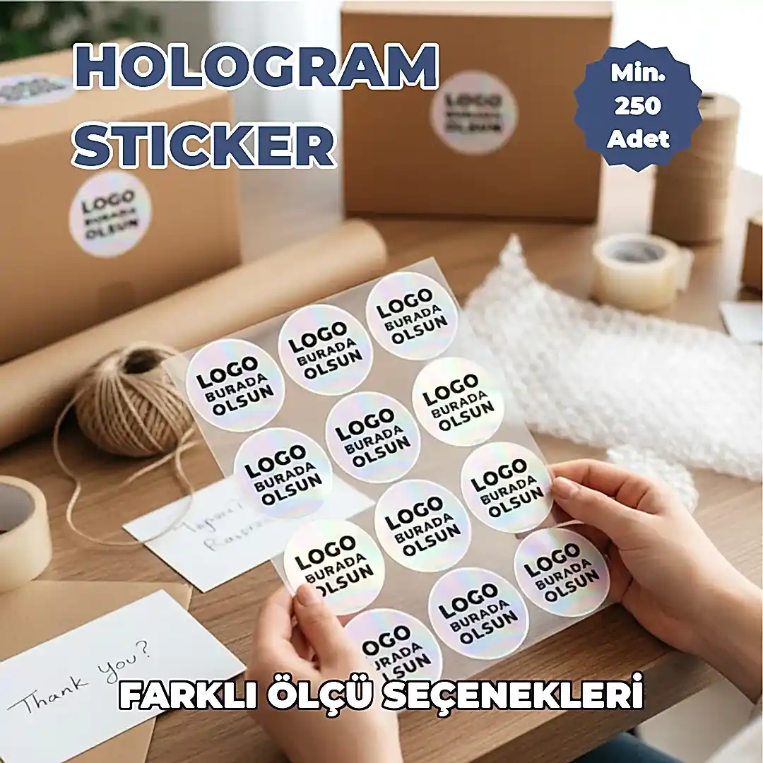 Yuvarlak Hologram Sticker | Logo Baskılı Etiket