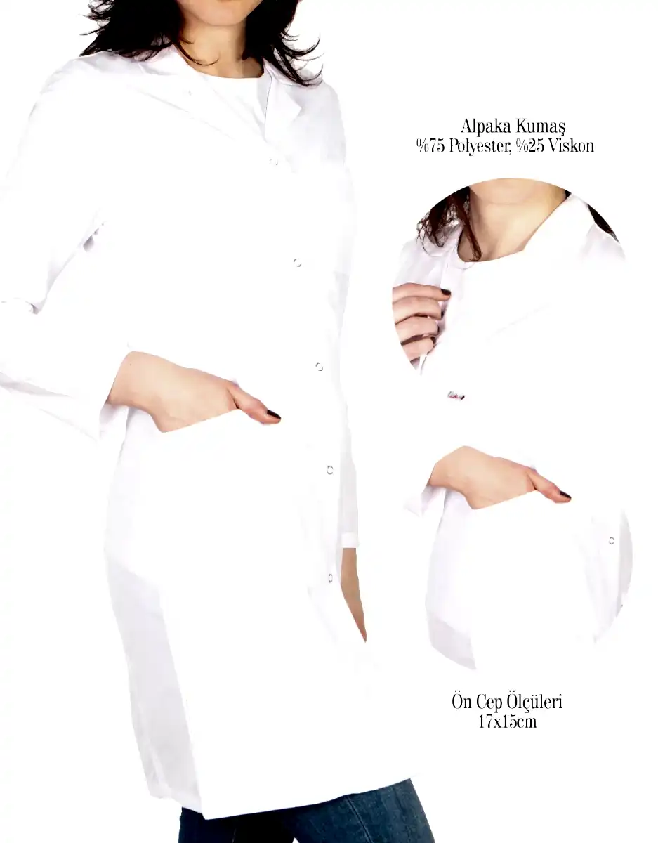 Baskılı Doktor - Laboratuvar Önlüğü Beyaz (Özelleştirilebilir) - Görünüm 5 | istetisort