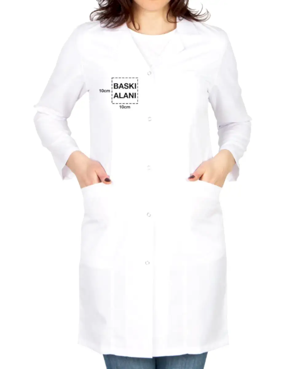 Baskılı Doktor - Laboratuvar Önlüğü Beyaz (Özelleştirilebilir) - Detay Görünüm | istetisort