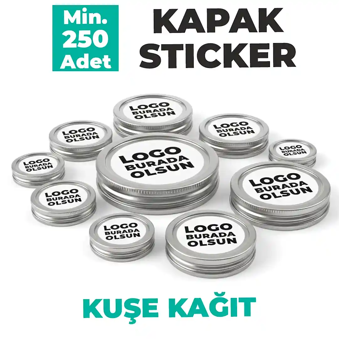 Sticker Baskı – Kavanoz Kapak Etiketi | Yuvarlak Bal & Reçel Etiketi (Kuşe Kağıt)