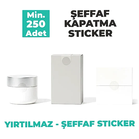 Şeffaf Baskısız Ürün Kapatma Etiketi Baskı | Şeffaf Sticker Baskı