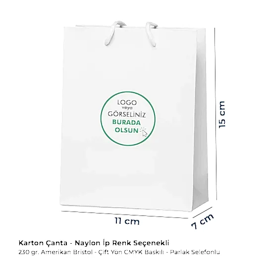 Karton Çanta - Dikey - 11x15x7cm