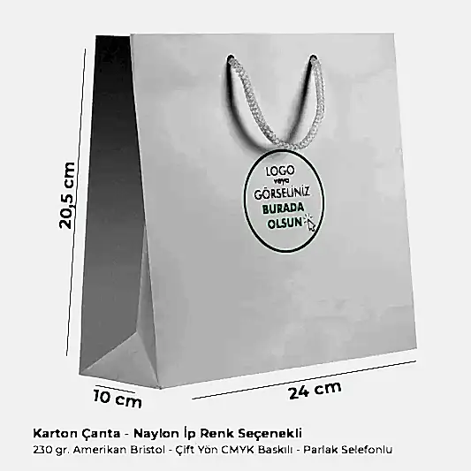 Karton Çanta - Yatay - 24x20.5x10 cm
