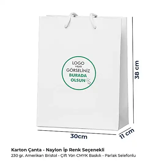 Karton Çanta - Dikey - 30x38x11 cm