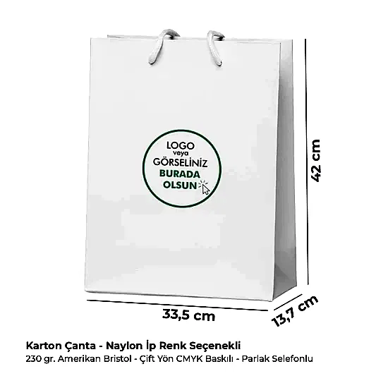 Karton Çanta - Dikey - 33.5x42x13.7 cm