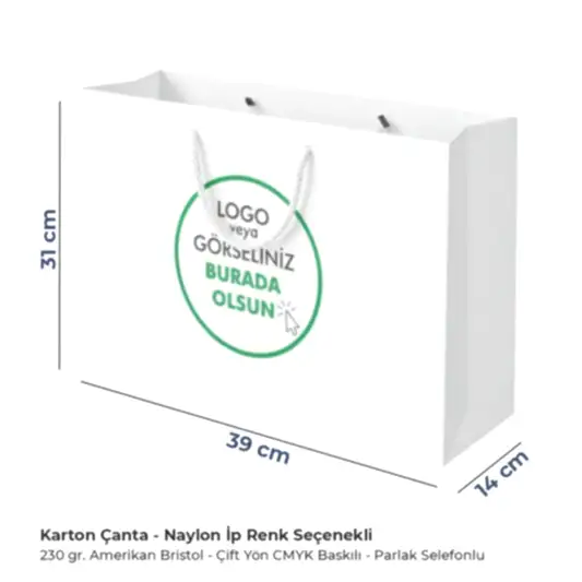 Karton Çanta - Yatay - 39x31x14 cm