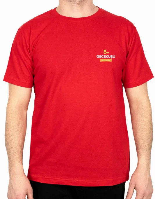 Basic T-shirt Kırmızı - Baskılı - Detay Görünüm | istetisort