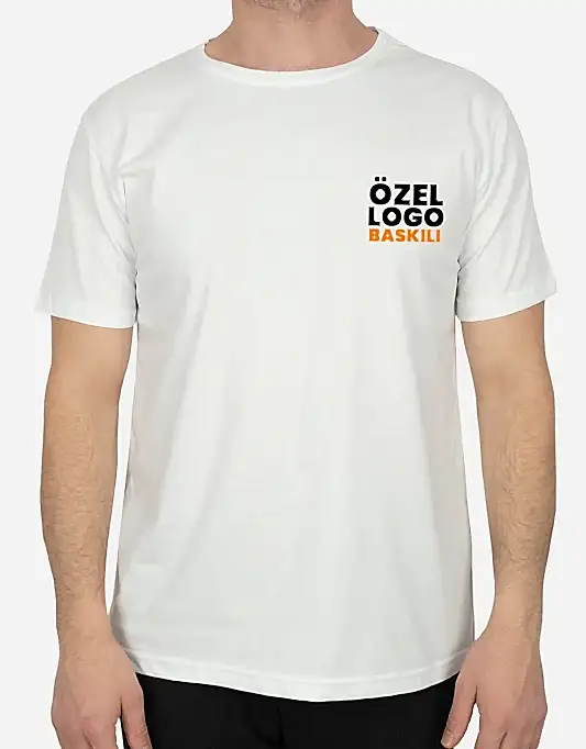 Basic T-shirt Beyaz - Baskılı - Ürün Önizleme | istetisort