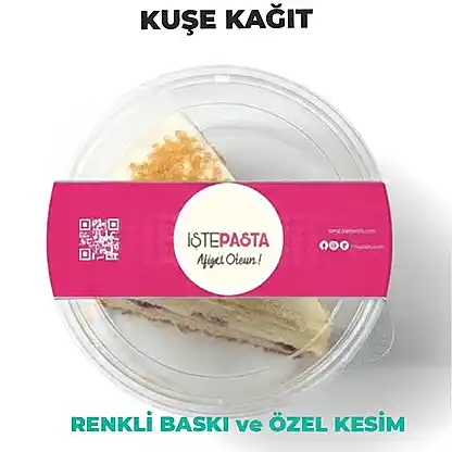 Paket Servis Sticker | Logo Baskılı Dikdörtgen Gıda Ambalaj Etiketi