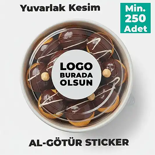 Al-Götür Sticker | Yuvarlak Kesim 4–5 cm Paket Servis Etiketi - Ürün Önizleme | onaylabastir
