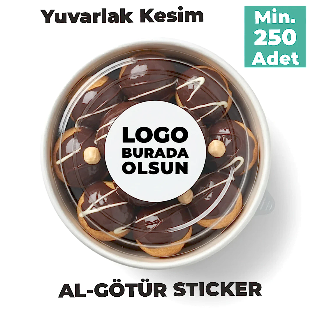 Al-Götür Sticker | Yuvarlak Kesim 4–5 cm Paket Servis Etiketi - Ürün Önizleme | onaylabastir