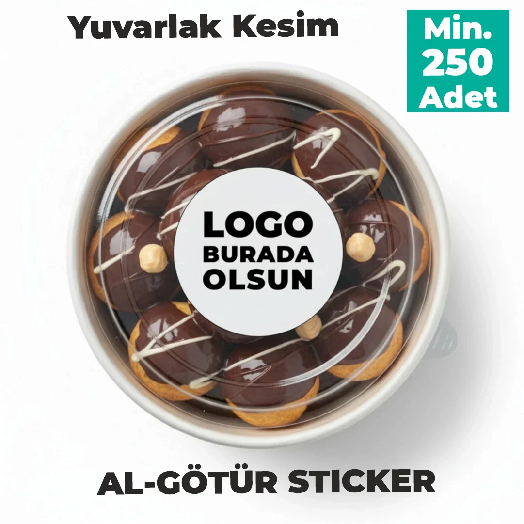Al-Götür Sticker | Yuvarlak Kesim 4–5 cm Paket Servis Etiketi - Ürün Önizleme | onaylabastir