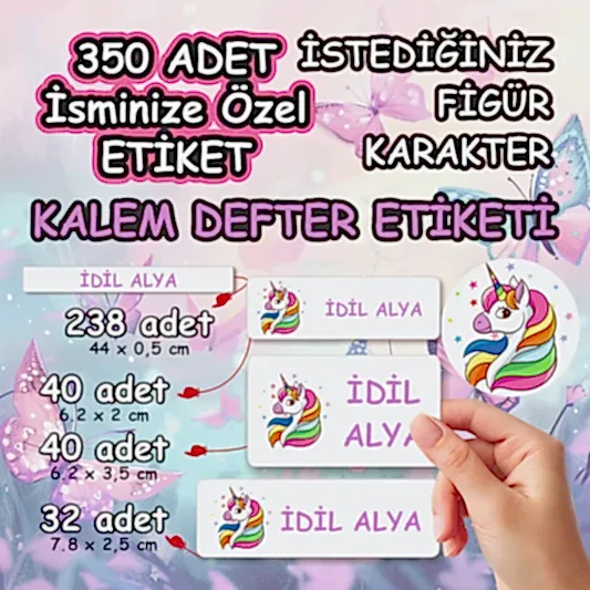 Okul Sticker & Etiket |Kişiye Özel Okul Etiketi | İsimli Sticker & Etiket