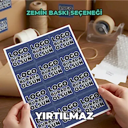 Sticker & Etiket Baskı | Kare · Suya Dayanıklı · Özelleştirilebilir