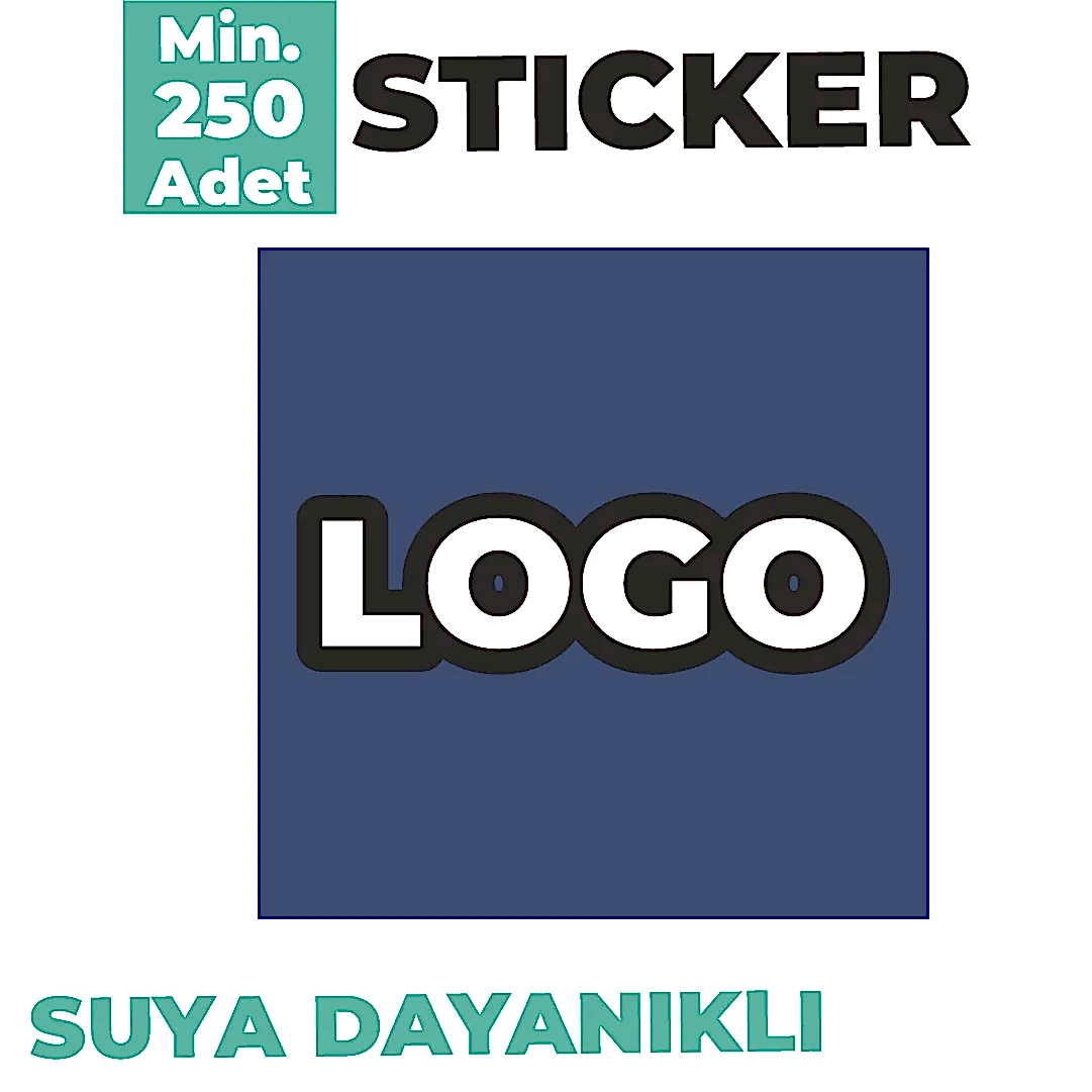 Sticker & Etiket Baskı | Kare · Suya Dayanıklı · Özelleştirilebilir