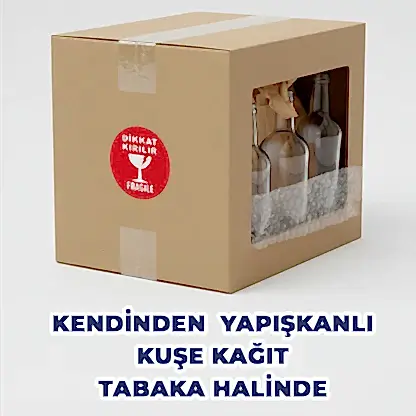 Kırılır Etiketi Baskı | Kargo Fragile Sticker – Dikkat Kırılabilir Uyarı Etiketi - Hazır Model