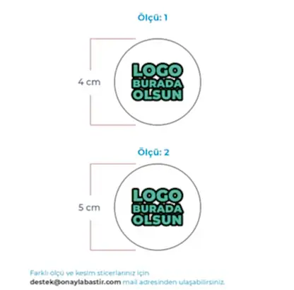 Al-Götür Sticker | Yuvarlak Kesim 4–5 cm Paket Servis Etiketi - Kullanım Örneği | onaylabastir