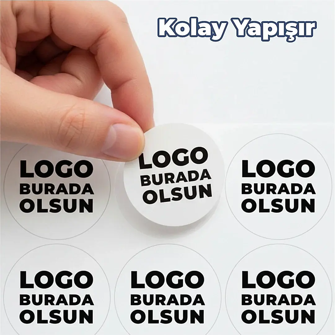 Al-Götür Sticker | Yuvarlak Kesim 4–5 cm Paket Servis Etiketi - Görünüm 6 | onaylabastir