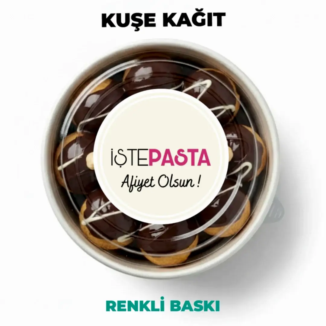 Al-Götür Sticker | Yuvarlak Kesim 4–5 cm Paket Servis Etiketi - Detay Görünüm | onaylabastir