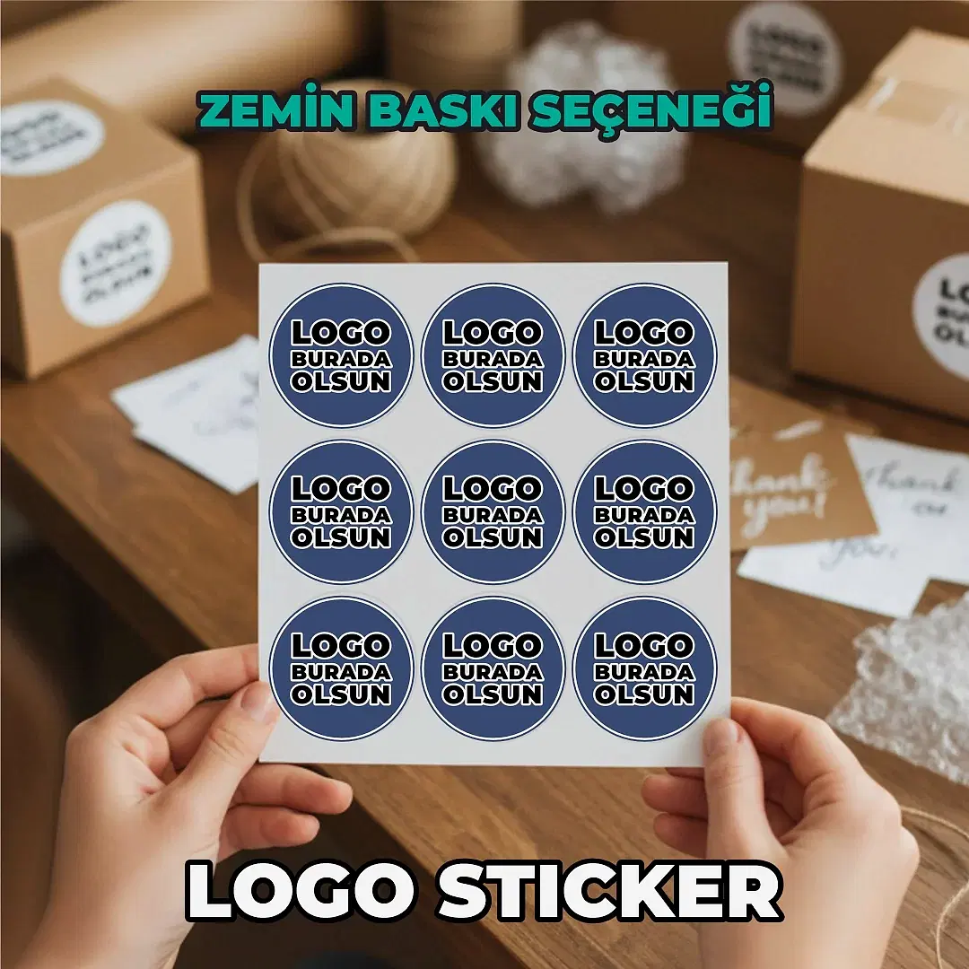 El yapımı Sticker & Etiket Baskı | Yuvarlak · Kuşe Kağıt · Özelleştirilebilir