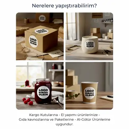 El yapımı Sticker & Etiket Baskı | Yuvarlak · Kuşe Kağıt · Özelleştirilebilir