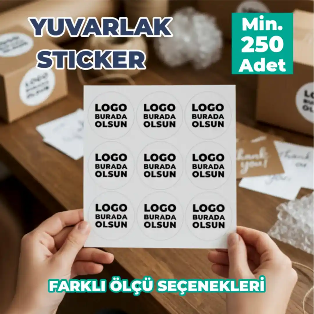 Sticker & Etiket Baskı | Yuvarlak · Suya Dayanıklı · Özelleştirilebilir