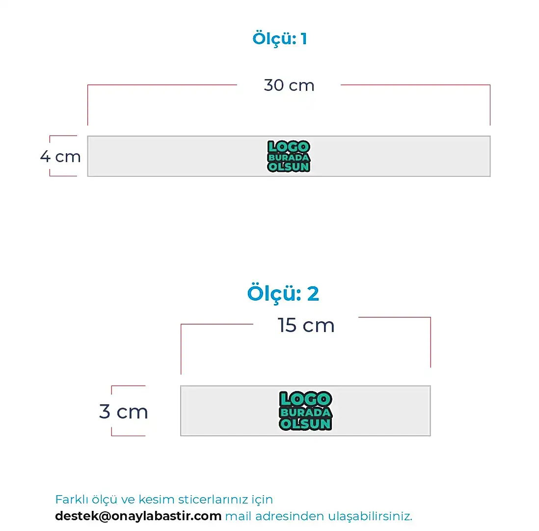 Paket Servis Sticker | Logo Baskılı Dikdörtgen Gıda Ambalaj Etiketi