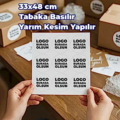 Sticker Baskı – Kavanoz Kapak Etiketi | Yuvarlak Bal & Reçel Etiketi (Kuşe Kağıt)