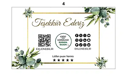 Teşekkür Kartı - Hazır Modeller