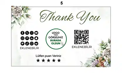 Teşekkür Kartı - Hazır Modeller