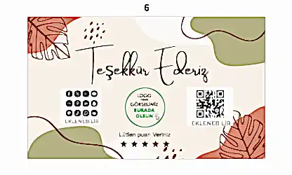Teşekkür Kartı - Hazır Modeller